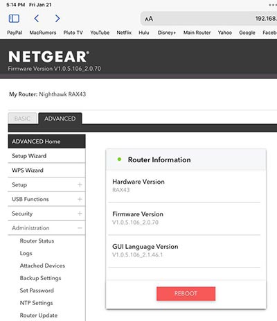 netgear router firmware update 